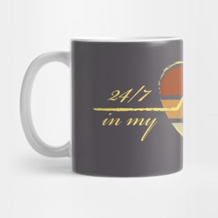 24/7 in my heart, inspirational quotes, awesome gift fo nurses Mug